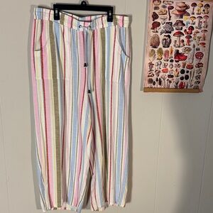 FRYE AND CO. Multicolor Striped Fabric